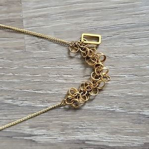 Gold geometric shapes dainty necklace